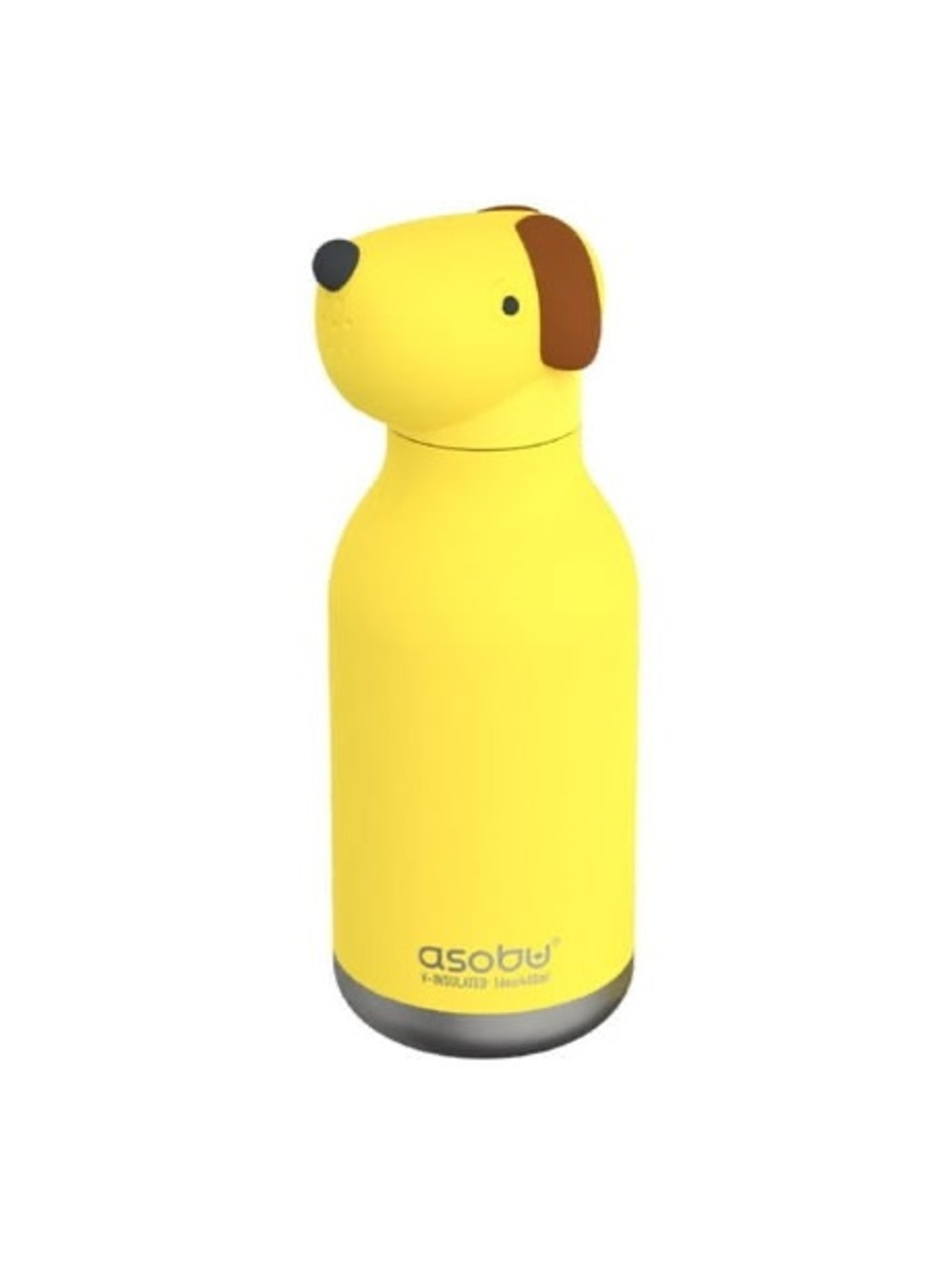 Asobu Bestie NWT Kids Insulated Dog Shaped Water Bottle Yellow 16oz